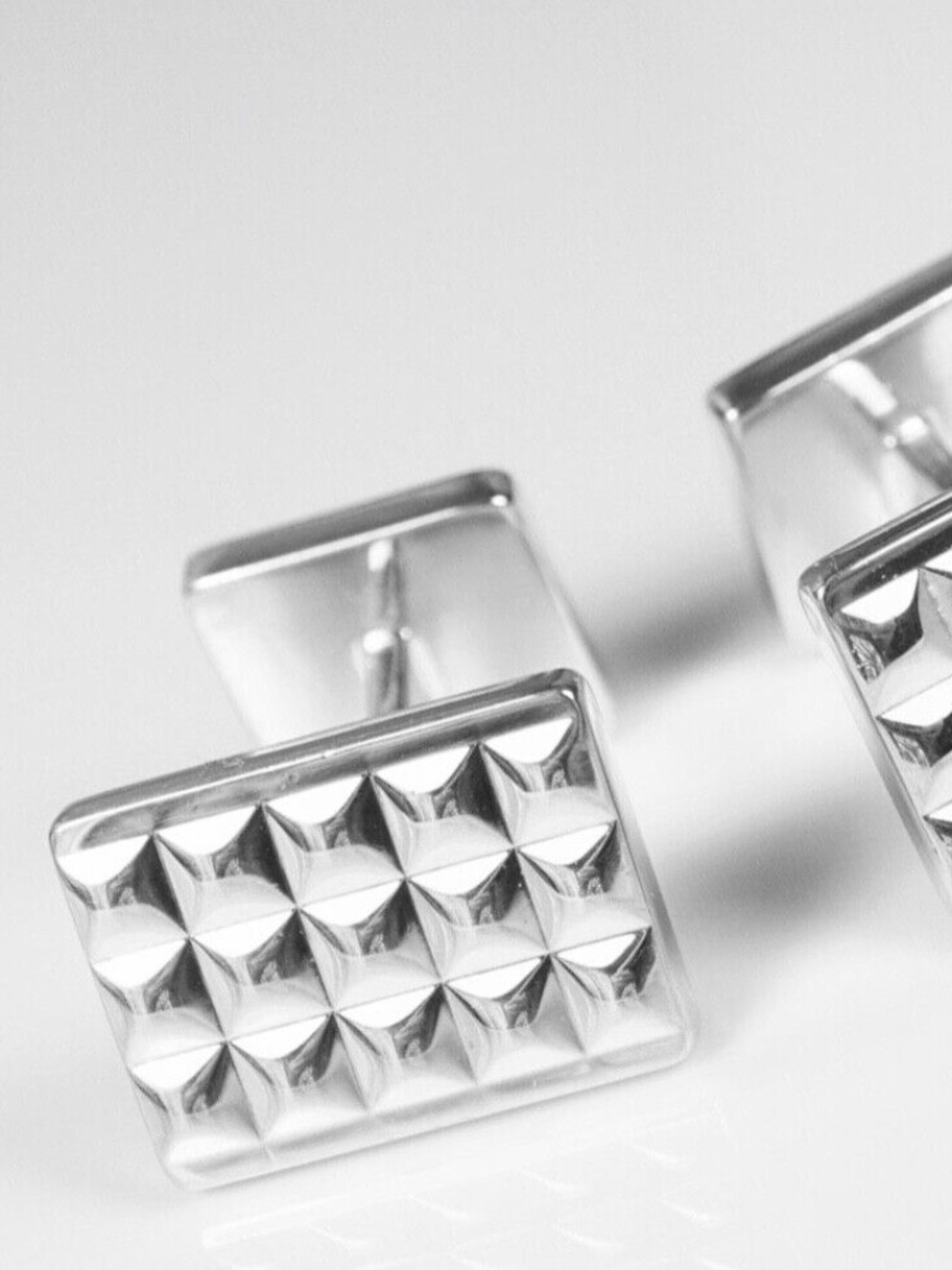 Tiffany & Co. Sterling Silver Germany Diamond Point Cuff Links